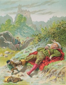 Le Petit Poucet enlevant les bottes de l